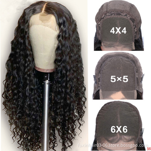 In Miami Lace Closure Wig 100% Natural Human Hair Lace Front Deep Wave 360 Lace Frontal Closure Wig Virgin Cuticle Aligned Hair